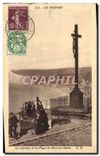 CPA Le Treport Le Calvaire et la Plage de Mers les Bains 