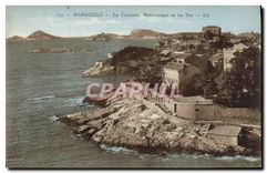 CPA Marseille La Corniche Malmousque et les Iles 