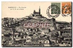 CPA Marseille Vue generale sur N D de la Garde 