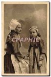 CPA Fillette et Femme de Plougastel Daoulas  Folklore