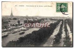 CPA Paris Panorama de la Seine cote Ouest Tour Eiffel
