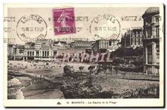 CPA Biarritz Le Casino et la Plage 