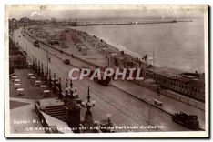 CPA Le Havre La Plage et l'Entree du Port vues du Casino 