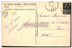 CPA La Douce France Cote d'Azur Hyeres l'Eglise Saint Paul et la vielle ville