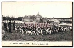 CPA Chateau de Chantilly Sortie de la Meute Chiens