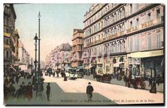 CPA Marseille Rue Nosilles Grand Hotel du Louvre et de la Paix Restaurant La Reserve