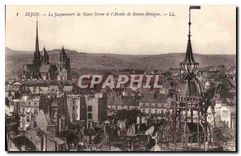CPA Dijon Le Jacquemart de Notre Dame et l'Abside de Sainte Benigne 