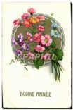 CPA Bonne Annee Fleurs
