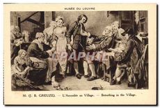 CPA Musee du Louvre l'Accordee au Village Betrothing in the Village 