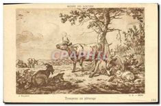 CPA Musee du Louvre Troupeau au paturage Chevre Vache