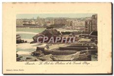 CPA Biarritz Le Port des Pecheurs et la Grande Plage 