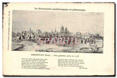 CPA Argentan Orne Vue generale prise en 1778 