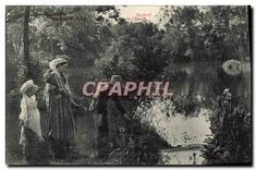 CPA Scenes champetres Au bord de l'etang