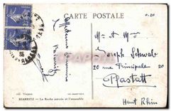 CPA Biarritz La Roche percee et l'ensemble 