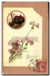 CPA Bonne annee Fleurs