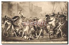 CPA David Les Sabines arretant le Combat entre les Romaines et les Sabins Musee du Louvre 
