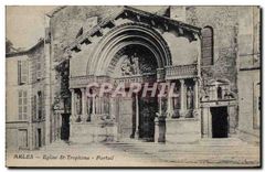CPA Arles Eglise St Trophime Portail 