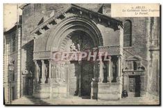 CPA Arles La Cathedrale Saint Trophime Le Portail 