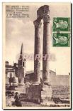 CPA Arles Un coin du Theatre Antique Colonnes Corinthiennes 