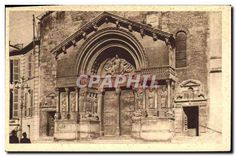 CPA Arles sur Rhone Facade de la cathedrale St Trophime le plus beau morceau d'architecture romane d