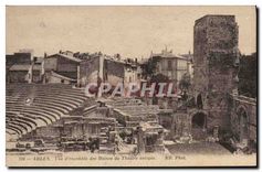 CPA Arles Vue d'ensemble des Ruines du Theatre antique 