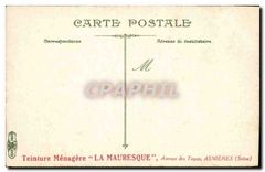 CPA Le Soir Publicite Teinture Menagere La Mauresque Avenue des Tuyas Asnieres