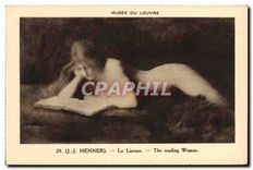 CPA Musee du Louvre JJ Henner La Liseuse 