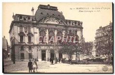CPA Marseilles La Caisse d'Espargne Place Estrangin 
