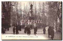 CPA Marseille Les Allees et Monument des Mobiles 