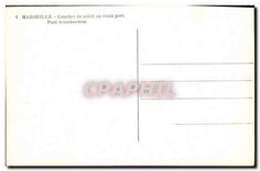 CPA Marseille Coucher de soleil au vieux port Pont transbordeur 