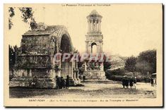 CPA Saint Remy Sur la Route des Baux Les Antiques Arc de Triomphe et Maussolee 