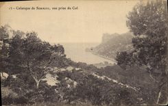 CPA Calanque de Sormiou vue prise du Col 