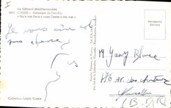 CPA Le Littoral Mediterraneen Cassis Calanque de Port Pin Qu'a vist Paris e noun Cassis a ren vist 