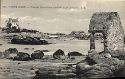 CPA Ploumanach l'Oratoire Saint Guirec et le chateau de Costaeres 
