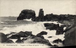 CPA Ploumanach Tempete a la pointe de Squevel 