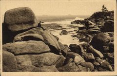 CPA Ploumanach Cotes du Nord les rochers du Phare 