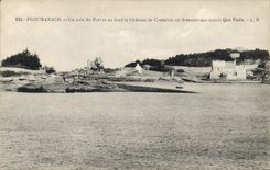 CPA Ploumanach un coin du Port et au fond le chateau de Costaeres ou Sienkieweiz ecivit Quo Vadis 