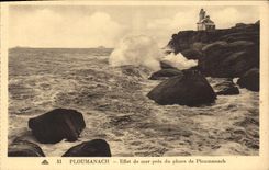 CPA Ploumanach Effet de mer pres du Phare de Ploumanach 