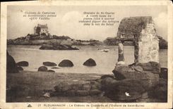 CPA Ploumanach le chateau de Costaeres et l'Oratoire de Saint Guirec 