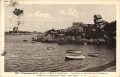 CPA Ploumanach C du N Baie de Saint Guirec le chapeau de Napoleon et le chateau de Costaeres ou Sien