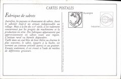 REPRO Types d'Auvergne Interieur d'une Fabrique de Sabot 