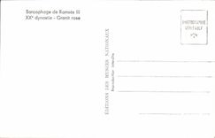CPA Sarcophage de Ramses III Granit rose