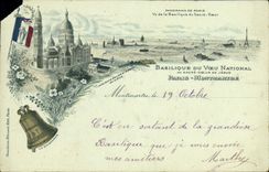 CPA Panorama de Paris Vu de la Basilique du Sacre Coeur Basilique du Voeu National Paris Montmartre 