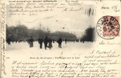 CPA Bois de Boulogne Patinage sur le Lac 