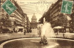 CPA Paris la rue Soufflot et le Pantheon 
