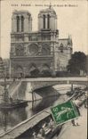 CPA Paris Notre Dame et Quai St Michel 