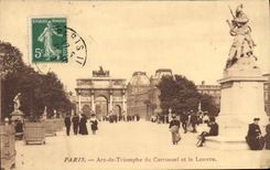 CPA Paris Arc de Triomphe du Carrousel et le Louvre 