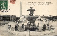 CPA Paris Place de la Concorde D'Abord appelee Place Louis XV puis place de la Revolution 