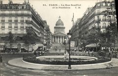 CPA Paris La Rue Soufflot et le Pantheon 