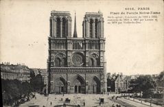 CPA Paris Place du Parvis Notre Dame 
